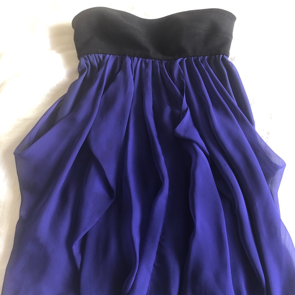 LaROK purple strapless mini dress